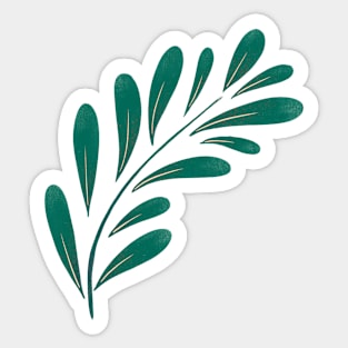 Green Branch Botanical Illustration Sticker